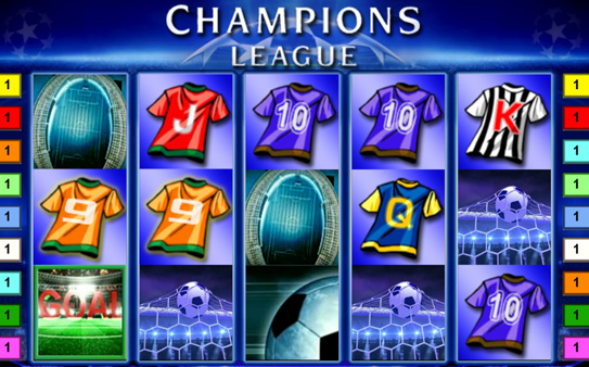 Автомат Champions League - виграшна комбінація символів Виграшна комбінація символів в автоматі Champions League