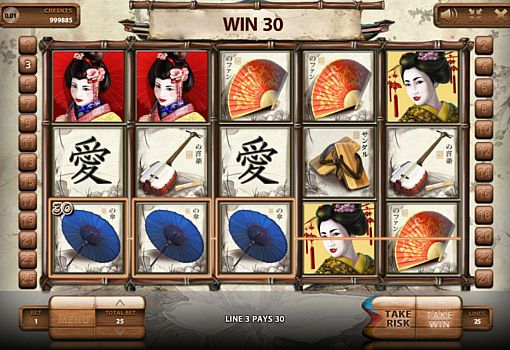 Автомат Geisha - виграшна комбінація символів Виграшна комбінація символів в автоматі Geisha