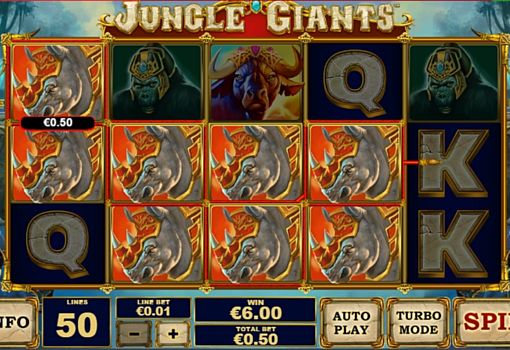 Автомат Jungle Giants - виграшна комбінація символів Виграшна комбінація символів в автоматі Jungle Giants