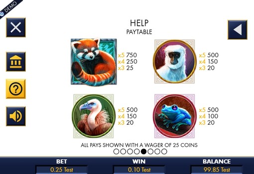Автомат Red Panda Paradise - таблиця виплат Таблиця виплат в Red Panda Paradise