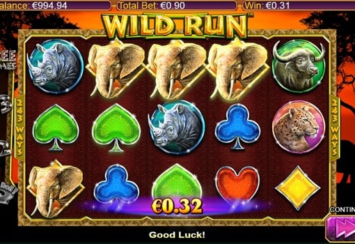 Автомат Wild Run - виграш за комбінацію на лінії Виграш за комбінацію на лінії в автоматі Wild Run