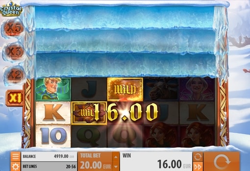 Ігровий автомат Crystal Queen - комбінації з диким символом Комбінація з диким символом в ігровому автоматі Crystal Queen