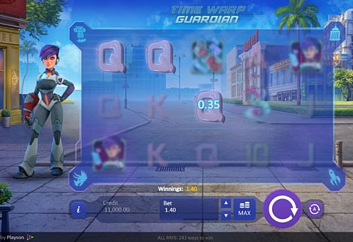Ігровий автомат Time Warp Guardian - призова комбінація на лінії Призова комбінація на лінії в ігровому автоматі Time Warp Guardian