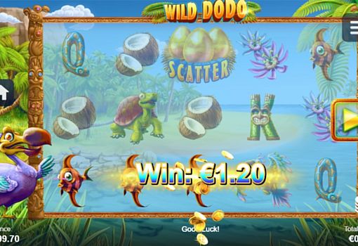 Ігровий автомат Wild Dodo - призова комбінація символів Призова комбінація символів в ігровому автоматі Wild Dodo