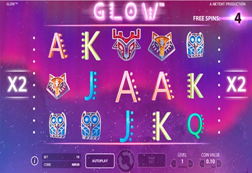 Онлайн слот Glow - фріспіни Фріспіни в онлайн слоті Glow