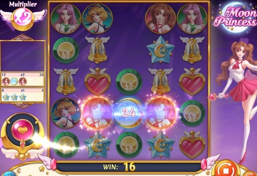 Слот Moon Princess - випадання виграшної комбінації Випадання виграшної комбінації в слоті Moon Princess